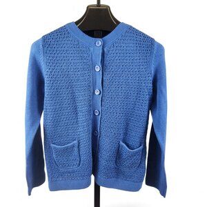 NWT Pendleton L Cornflower Blue Women's Knit Cardigan Sweater